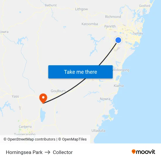 Horningsea Park to Collector map