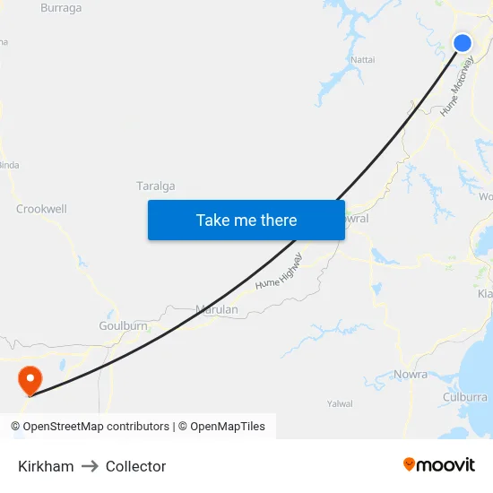 Kirkham to Collector map