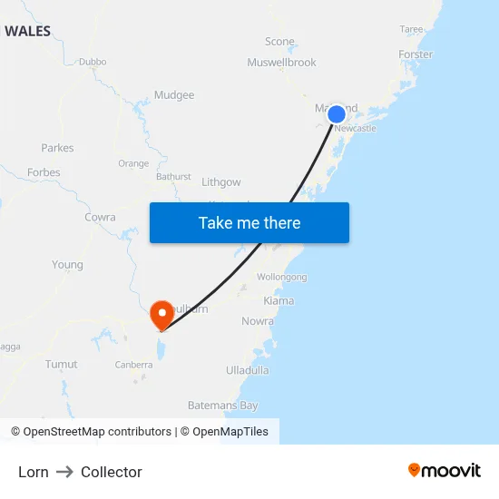 Lorn to Collector map