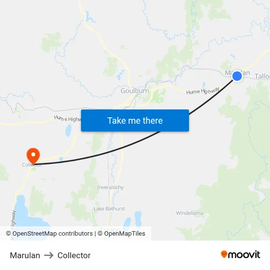 Marulan to Collector map