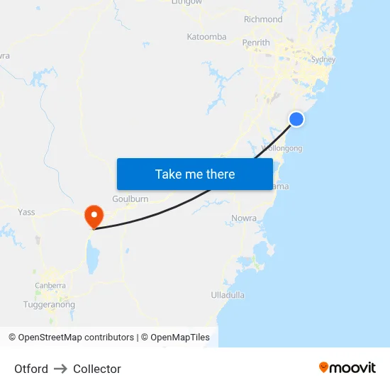 Otford to Collector map