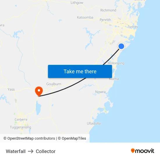Waterfall to Collector map
