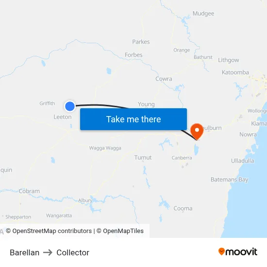 Barellan to Collector map