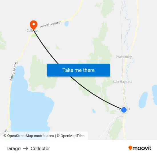 Tarago to Collector map