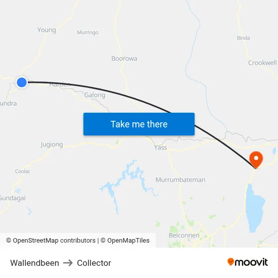 Wallendbeen to Collector map