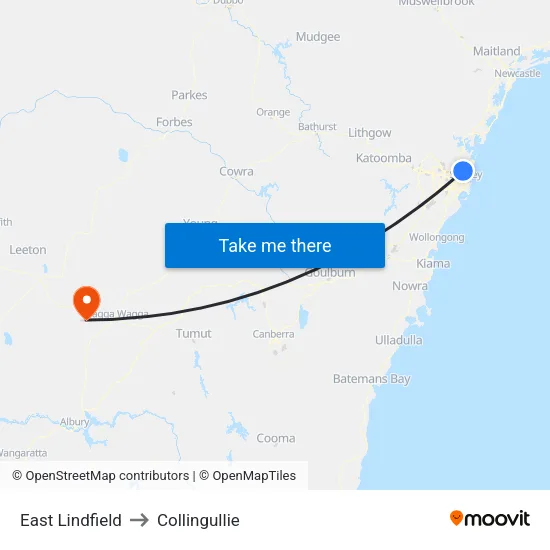 East Lindfield to Collingullie map