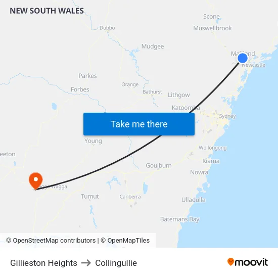 Gillieston Heights to Collingullie map