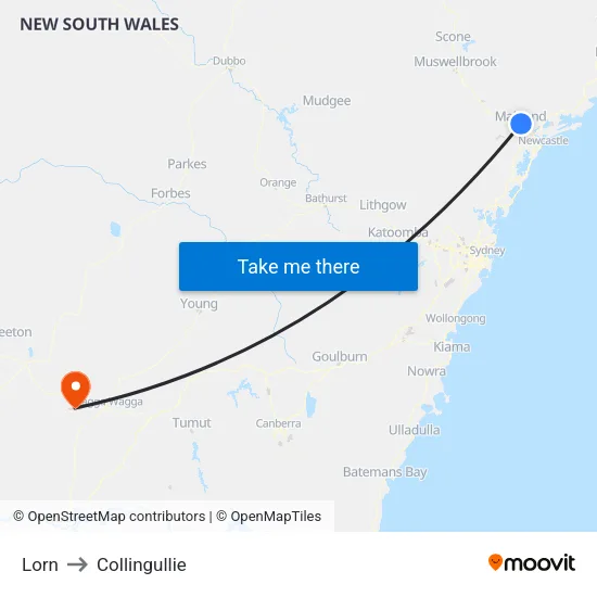 Lorn to Collingullie map