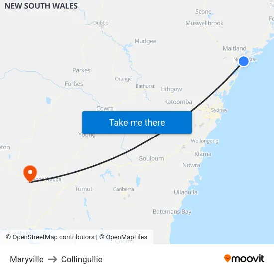 Maryville to Collingullie map