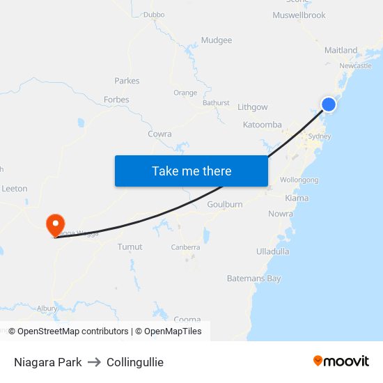 Niagara Park to Collingullie map