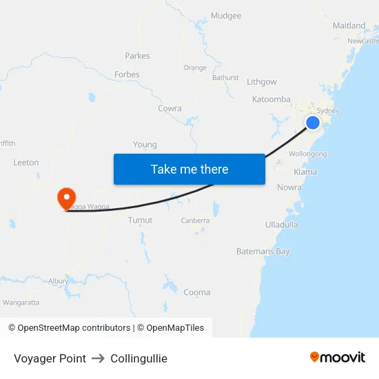 Voyager Point to Collingullie map