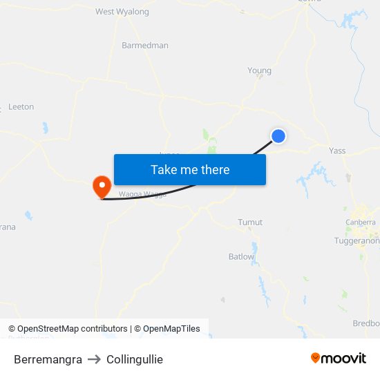 Berremangra to Collingullie map