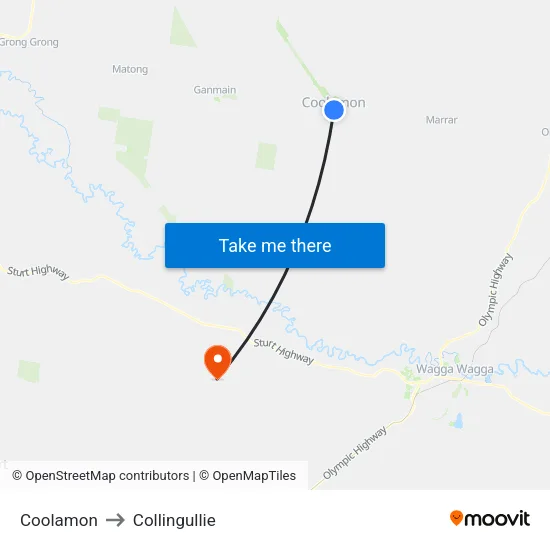 Coolamon to Collingullie map