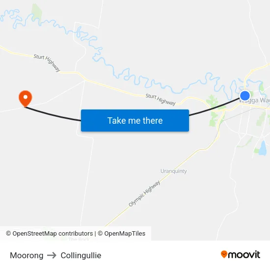 Moorong to Collingullie map