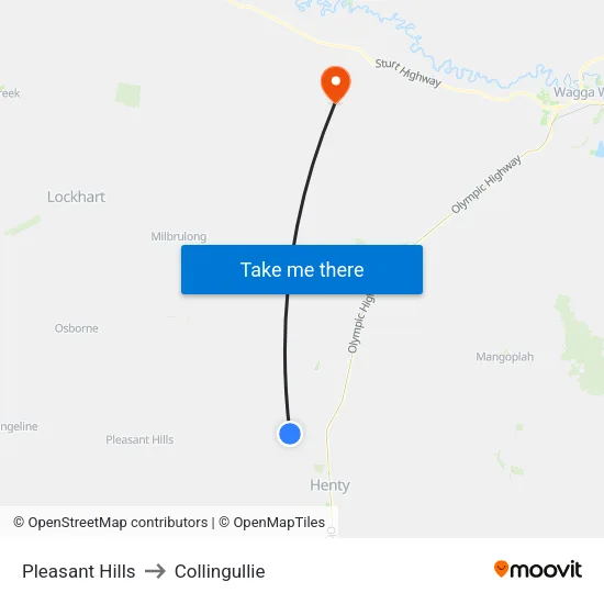 Pleasant Hills to Collingullie map