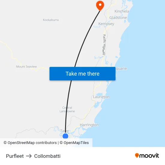 Purfleet to Collombatti map