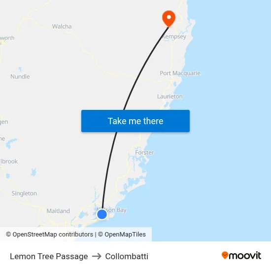 Lemon Tree Passage to Collombatti map
