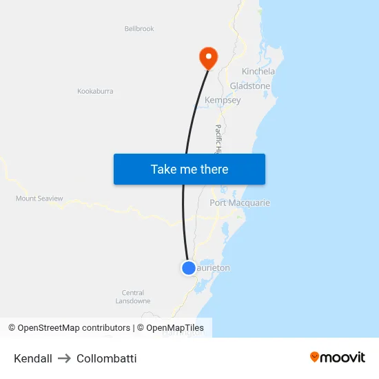 Kendall to Collombatti map