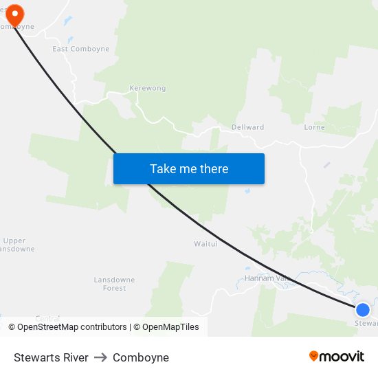 Stewarts River to Comboyne map