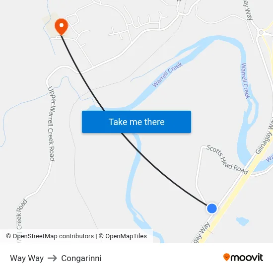 Way Way to Congarinni map