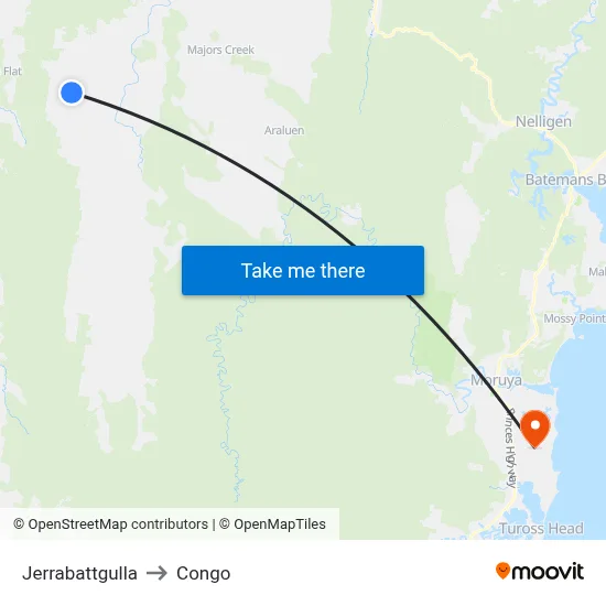 Jerrabattgulla to Congo map