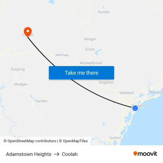 Adamstown Heights to Coolah map