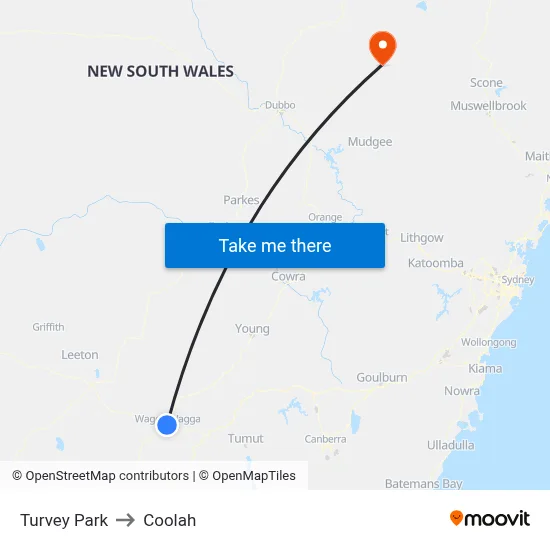 Turvey Park to Coolah map