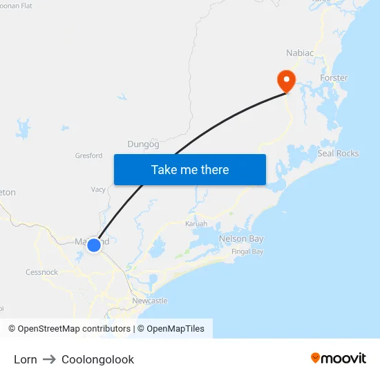 Lorn to Coolongolook map
