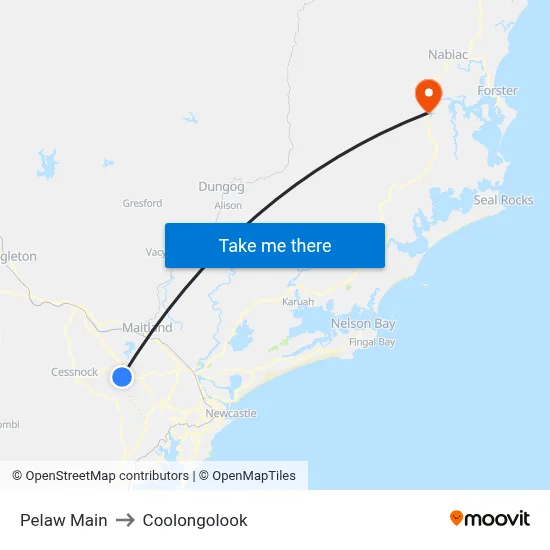 Pelaw Main to Coolongolook map