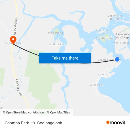 Coomba Park to Coolongolook map