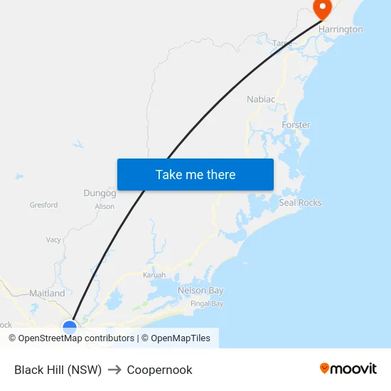 Black Hill (NSW) to Coopernook map