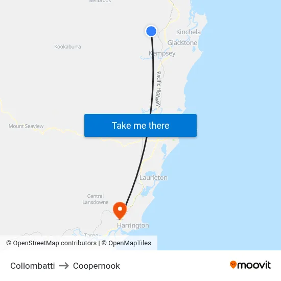 Collombatti to Coopernook map