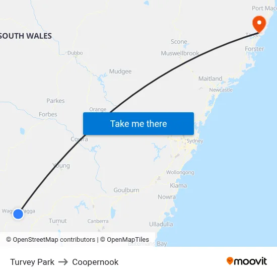 Turvey Park to Coopernook map