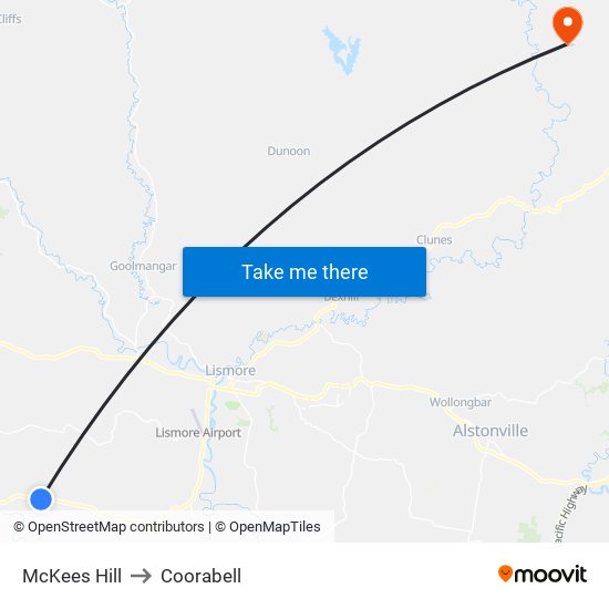 McKees Hill to Coorabell map