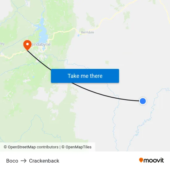 Boco to Crackenback map