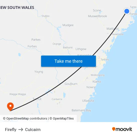 Firefly to Culcairn map