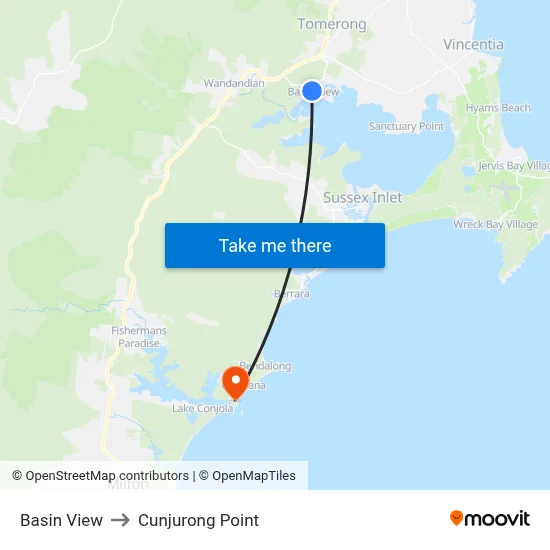 Basin View to Cunjurong Point map