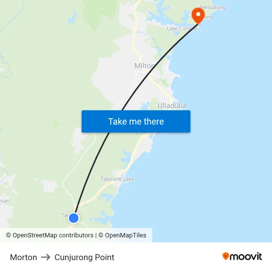 Morton to Cunjurong Point map