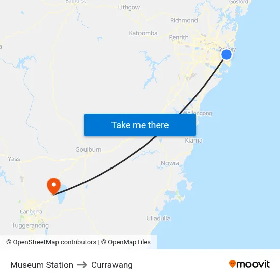 Museum Station to Currawang map