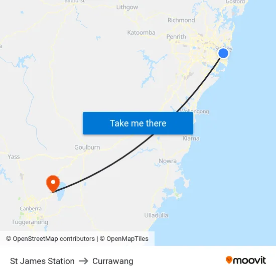 St James Station to Currawang map