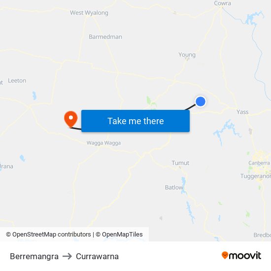 Berremangra to Currawarna map