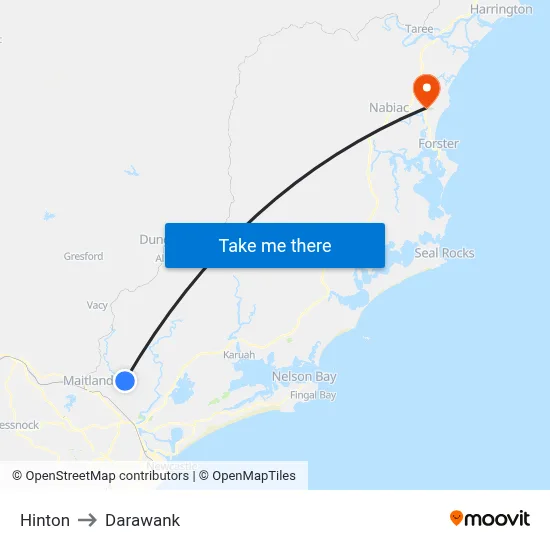 Hinton to Darawank map