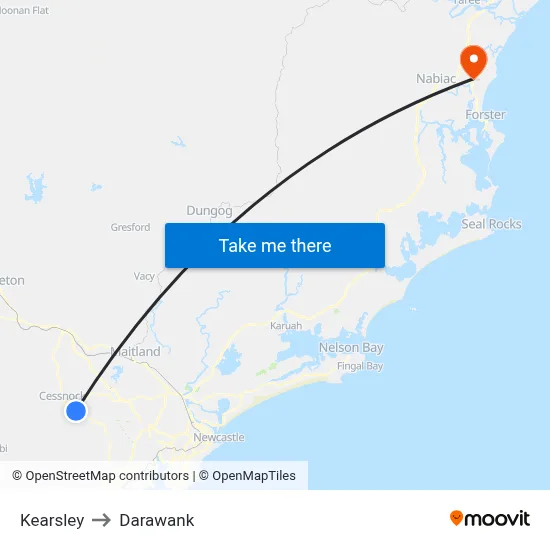Kearsley to Darawank map