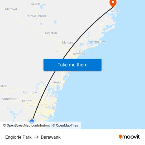 Englorie Park to Darawank map