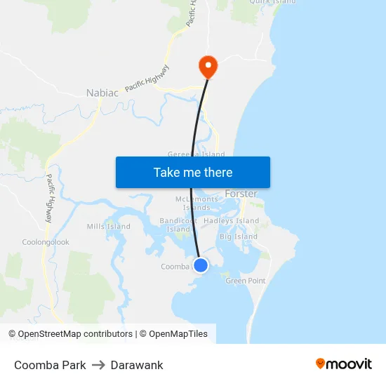Coomba Park to Darawank map
