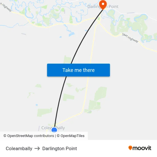 Coleambally to Darlington Point map