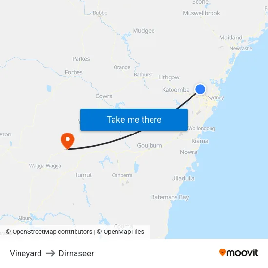 Vineyard to Dirnaseer map