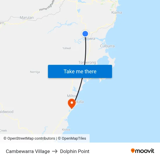 Cambewarra Village to Dolphin Point map