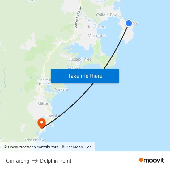 Currarong to Dolphin Point map