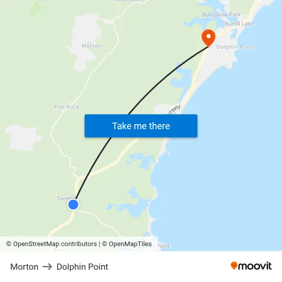 Morton to Dolphin Point map